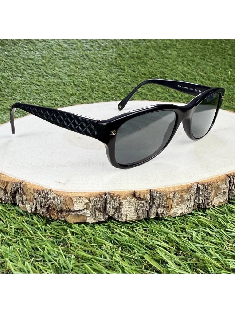 Chanel Sunglasses Black Quilted Frames 5126 c.501/87 55-17-135 FRAME ONLY Italy